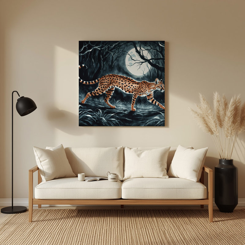 Art mural gris en métal Wildlife Genet, H 12 po x l 12 po