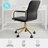 Martha Stewart Taytum Upholstered Swivel Home Office Chair with Integrated Armrests-89798298-89812705