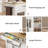 Rolling Wooden Kitchen Island With Drawer, Kitchen Cart With Storage Cabinet-1486011017