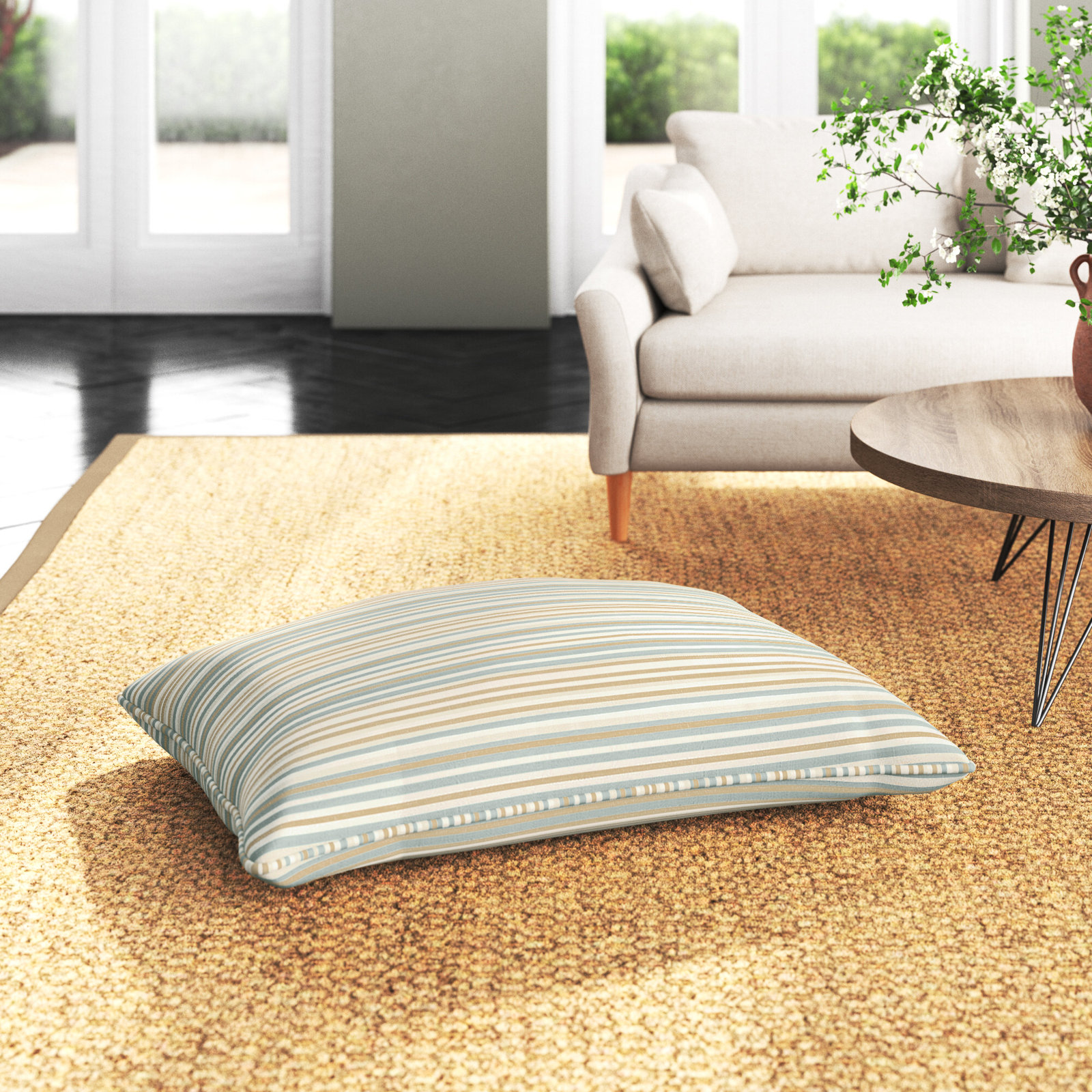 Zoa Striped Sunbrella® Indoor/Outdoor Throw Pillow