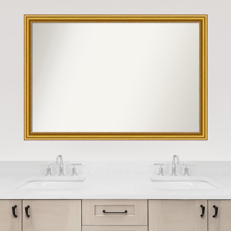Townhouse Gold Non-Beveled Bathroom Wall Mirror, 32,75 po x 47,75 po