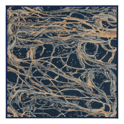 Machine Washable Space Gray Area Rug