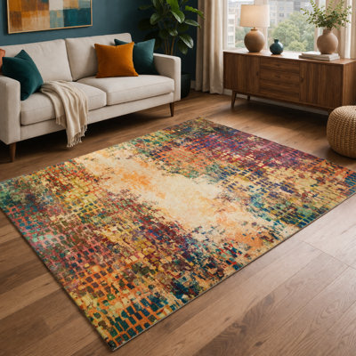 Oriental Machine Tufted Shag Area Rug