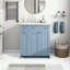 Meuble-lavabo de salle de bain avec lavabo en céramique, 2 portes à fermeture douce et tiroir profond à deux niveaux-571821650