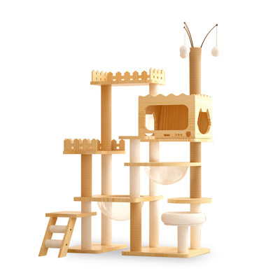 6 Tiers Cat Tree with Condons,Perch,Scratching Posts