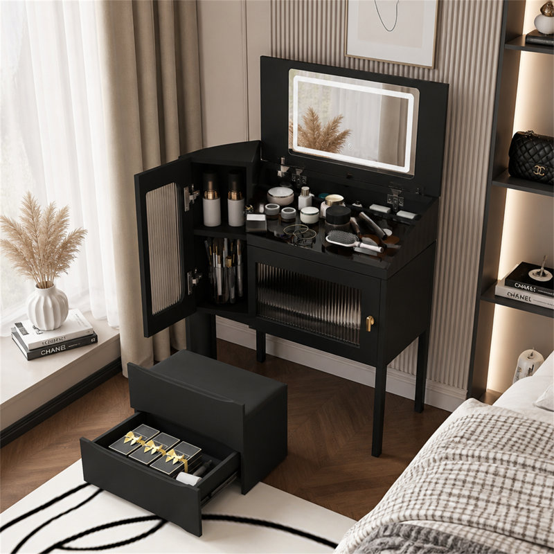 Vanity with Mirror and Seat