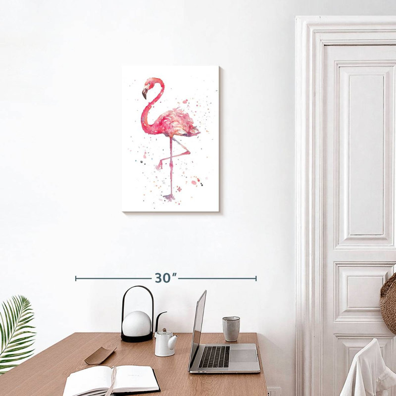 Brampt A Flamingo's Fancy, H 24 po x l 16 po