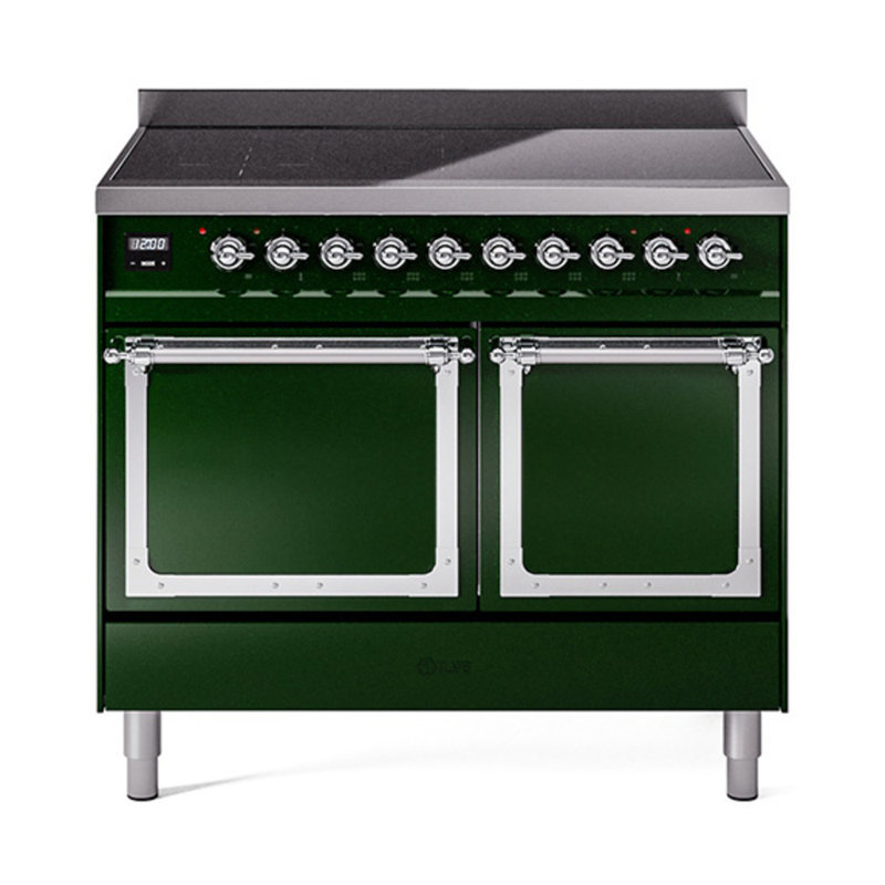 ILVE Nostalgie II Noblesse 40 po à induction, Vert émeraude / chrome