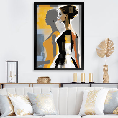 Silhouette de femme gracieuse I sur toile