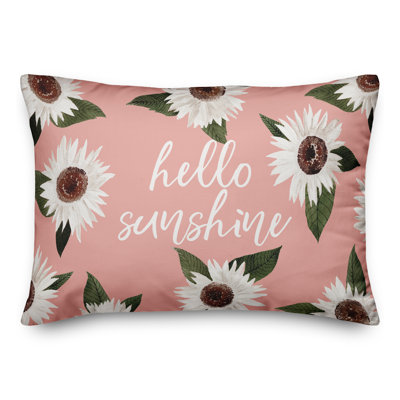  Housse de coussin rectangulaire d'extérieur Hello Sunshine