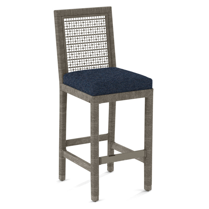 Pine Isle Bar Stool, Seashells; 0596-65, Stone Hearth