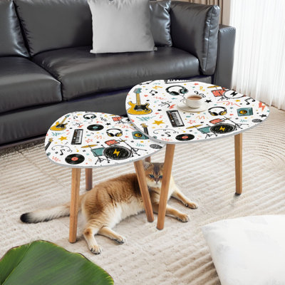 Ensemble de 2 tables basses gigognes Triangle