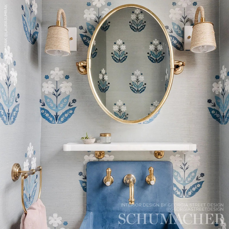 Floweret Sisal Wallpaper