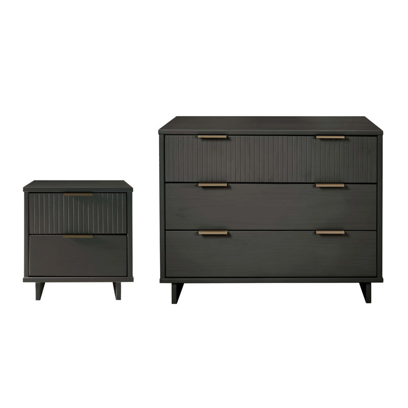 Ensemble de commode configurable Vriti, Gris foncé