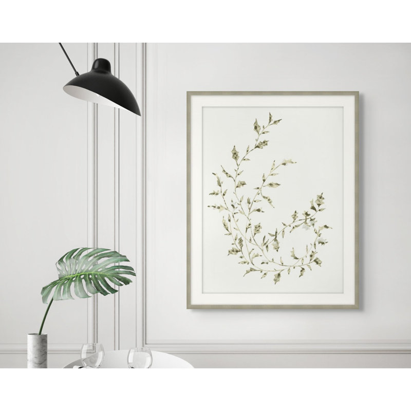 Leafy Vines 1 Framed Watercolour Painting Print, 34.75" H x 27.75" W