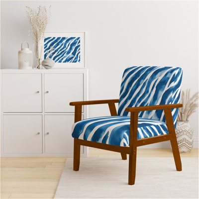 Chaise à accoudoirs rembourrée Zebra