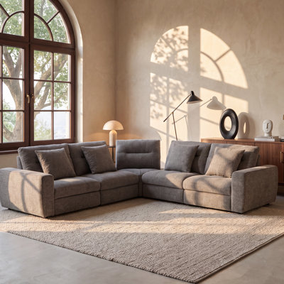Canapé modulaire inclinable électrique haut de gamme Talmo COLAMY AUREN, tissu résistant résistant à l'usure, canapé de cinéma maison