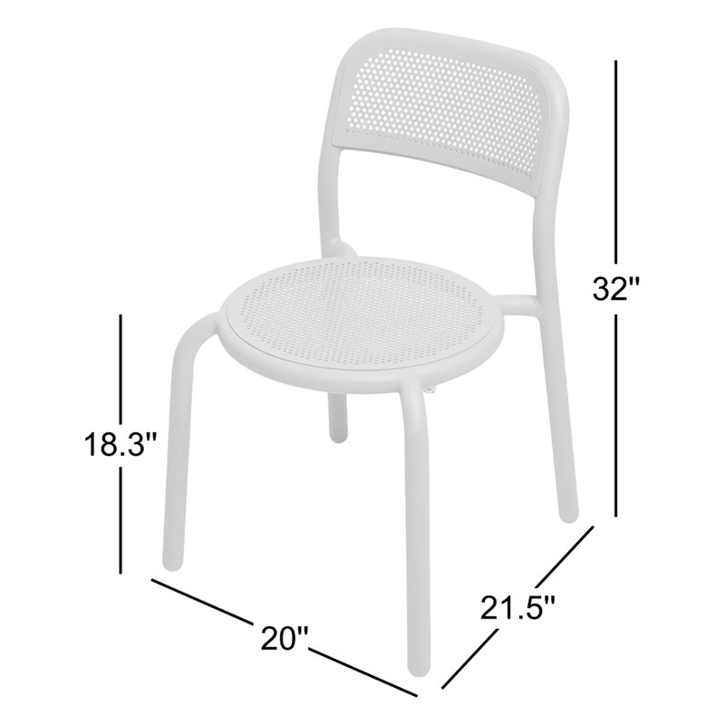 Toní Stacking Patio Dining Side Chair, Mist Green
