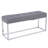 Aveline Chrome Upholstered Bench