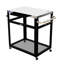 Chariot de gril et table de préparation pour l'extérieur 30 po x 20 po avec plateau en acier inoxydable, station de préparation pour barbecue avec roulettes