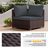 8-Piece Rattan Patio Conversation Set with Cushions and 56-Inch Outdoor Fire Pit Table-504312891