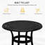 Table d'appoint extérieure en fonte d'aluminium-303504274