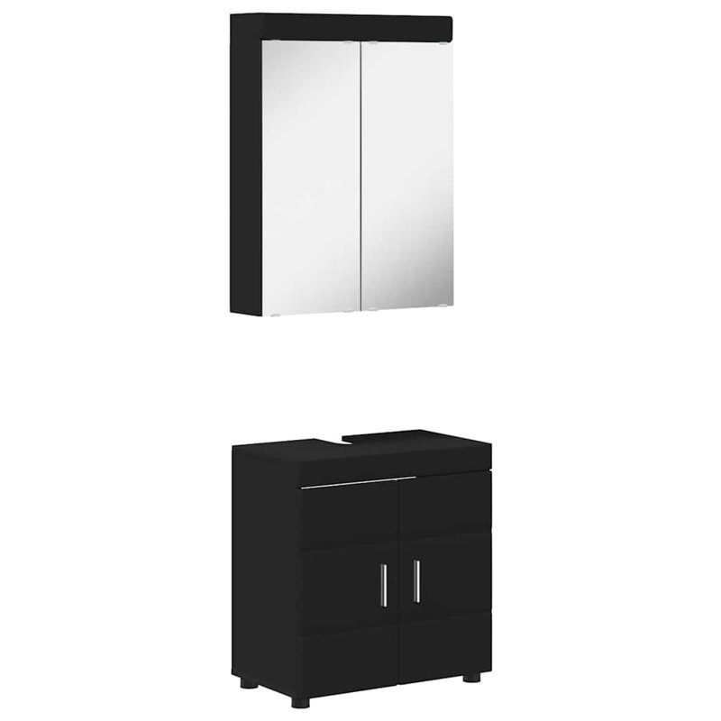 Vanity & Mirror Set, Black