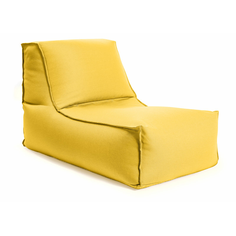 Alpine Large Outdoor Friendly Bean Bag Chair & Lounger, Yellow Polypropylene/Olefin
