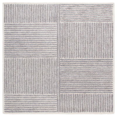 Tapis rayé en laine et en jute touffeté Rowden