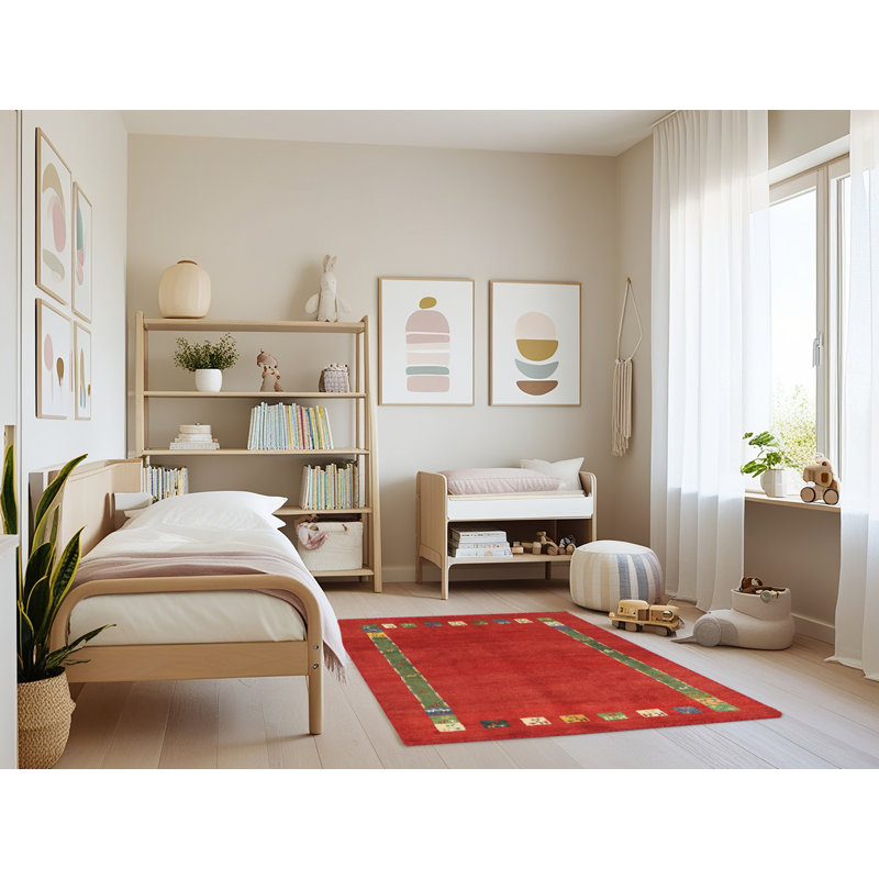 Tapis brun / vert Farlough, Rectangle 4 pi x 6 pi