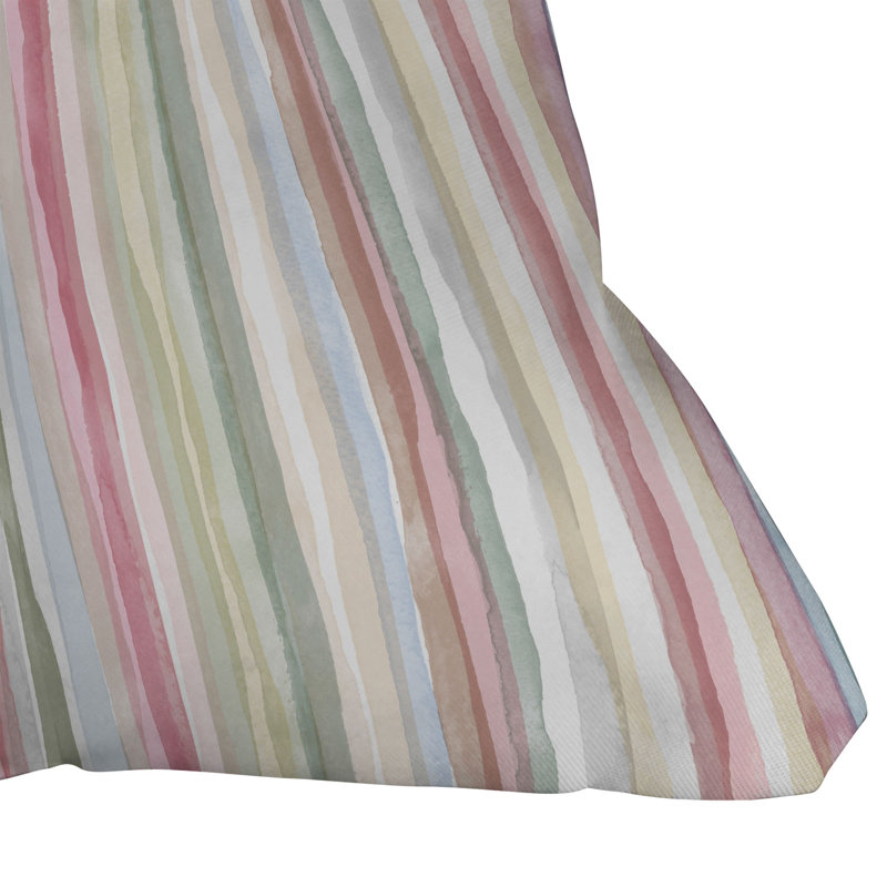 Coussin décoratif à rayures Ninola, Carré 20 po