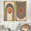Vortex rétro vintage orange et noir - art moderne 2 pièces Mid-Century