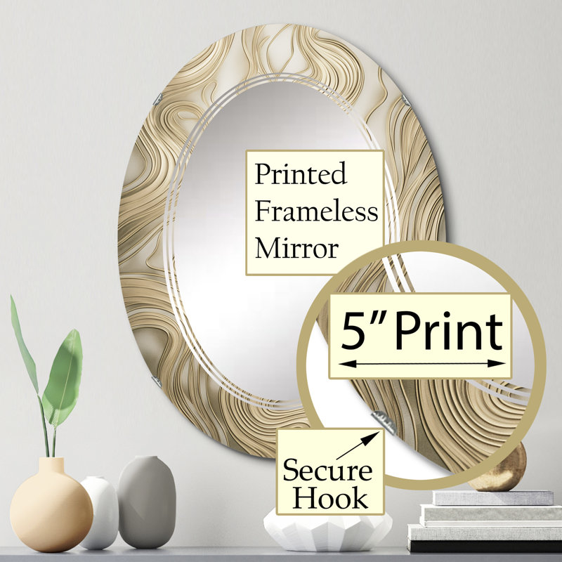 Blatnice - Miroir mural moderne ovale, 30 po x 20 po