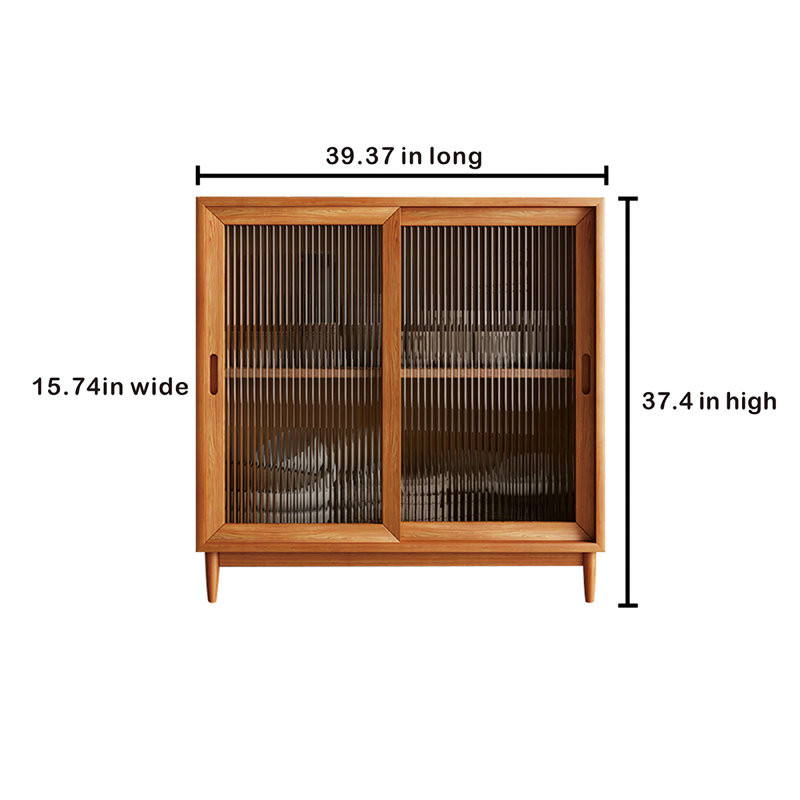Larresha Solid Wood Sideboard, 37.4" H x 39.37" W x 15.74" D
