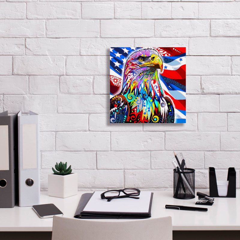 «Bald Eagle» par Dean Russo, H 12 po x l 12 po x P 0,75 po
