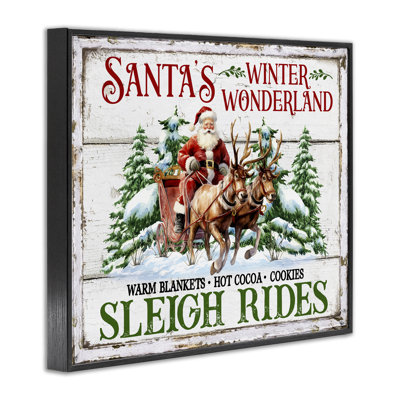 Winter Wonderland Sleigh Rides Canvas Wall Art by Creatif Belle