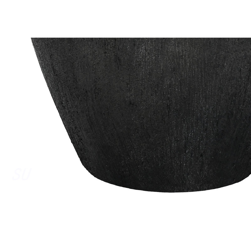 Lighting, H 24 po, lampe de table, céramique noire, abat-jour ivoire / crème, moderne