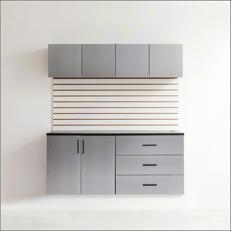 Astro Series 64 po X P 79 po H 20 po D Ensemble d'armoires de garage, solution de rangement élégante et durable avec mécanismes de fermeture en douceur et matériaux écologiques