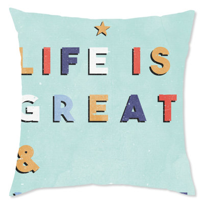Inspirational Square Pillow Cover & Insert