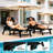 Adjustable HIPS Waterproof Pool Lounge Chair Wheels Lounge Chaise Set Outdoor Swimming Reclining Outdoor Chaise Lounge With Cup Holder Set Of Two-2078325063