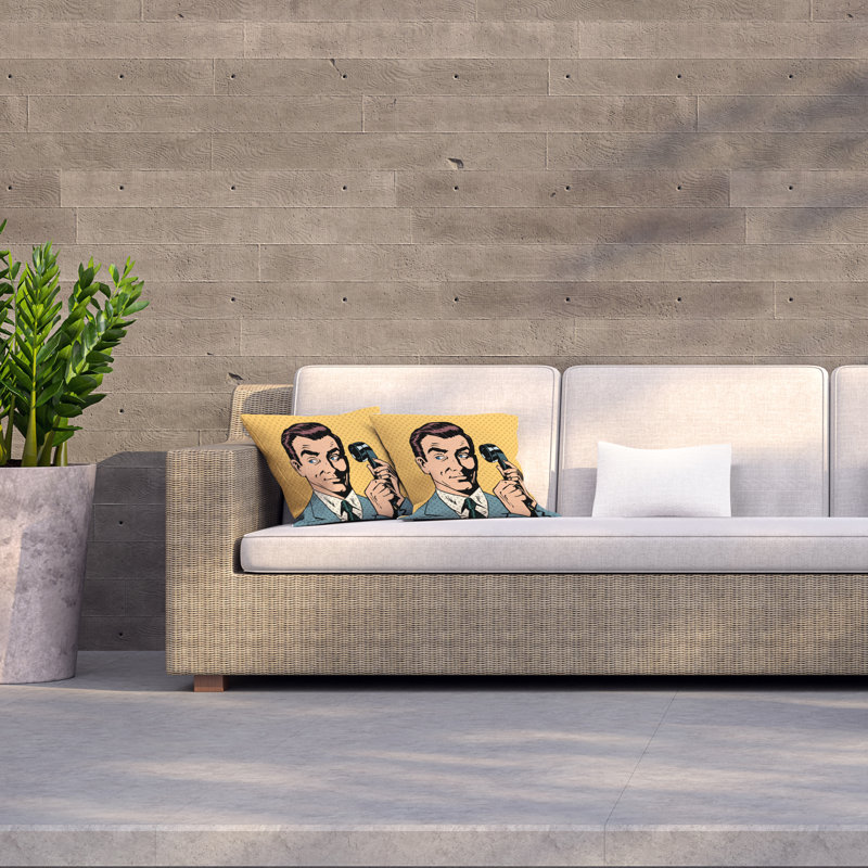Indoor / Outdoor Square Cushion, 45cm H x 45cm W