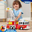 Jouets de camion de pompiers pour tout-petits avec échelle de 33 pouces, lumières et pompe de gicleurs