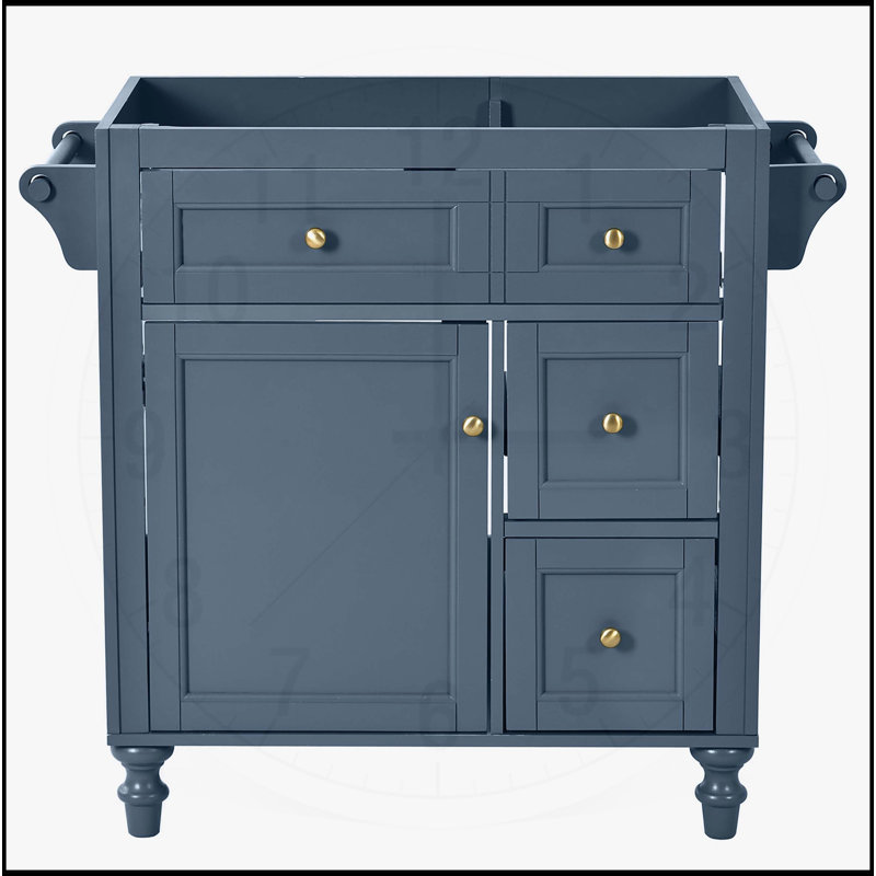 Meuble-lavabo de 30 po sans lavabo supérieur, Bleu