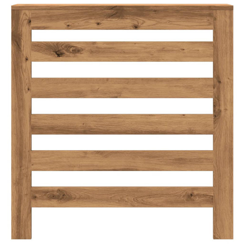 Small Radiator Cover, Artisan Oak, 78 x 20 x 82 cm, Horizontal Slats
