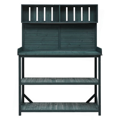 Grande table de rempotage en bois 65 po pour l'extérieur