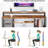 Modern Home Office Computer Writing Study Desk with Storage Shelves and Keyboard Tray-52401372