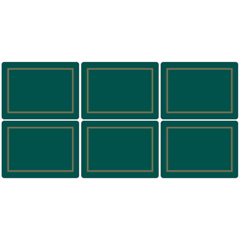 Portmeirion, Pimpernel, Placemats - Classic Black, Green