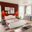 Ensemble de chambre à coucher 3 pièces - commode 10 tiroirs et deux tables de chevet 2 tiroirs, gris délavé