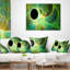 Fractal Angel Wings en vert - coussin abstrait imprimé-30616014-30735512-30616017