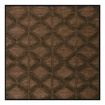 Machine Washable Trellis Brown Area Rug